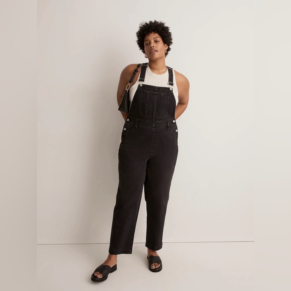 Madewell Straight-Leg Overalls in Lunar Wash - Size XL